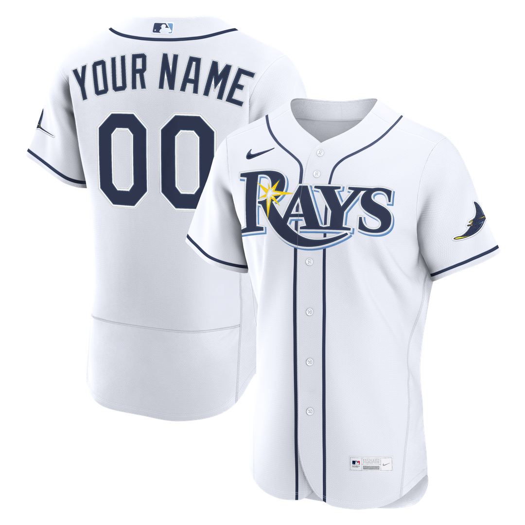 Tampa Bay Rays Nike Home Authentic Custom Jersey - White