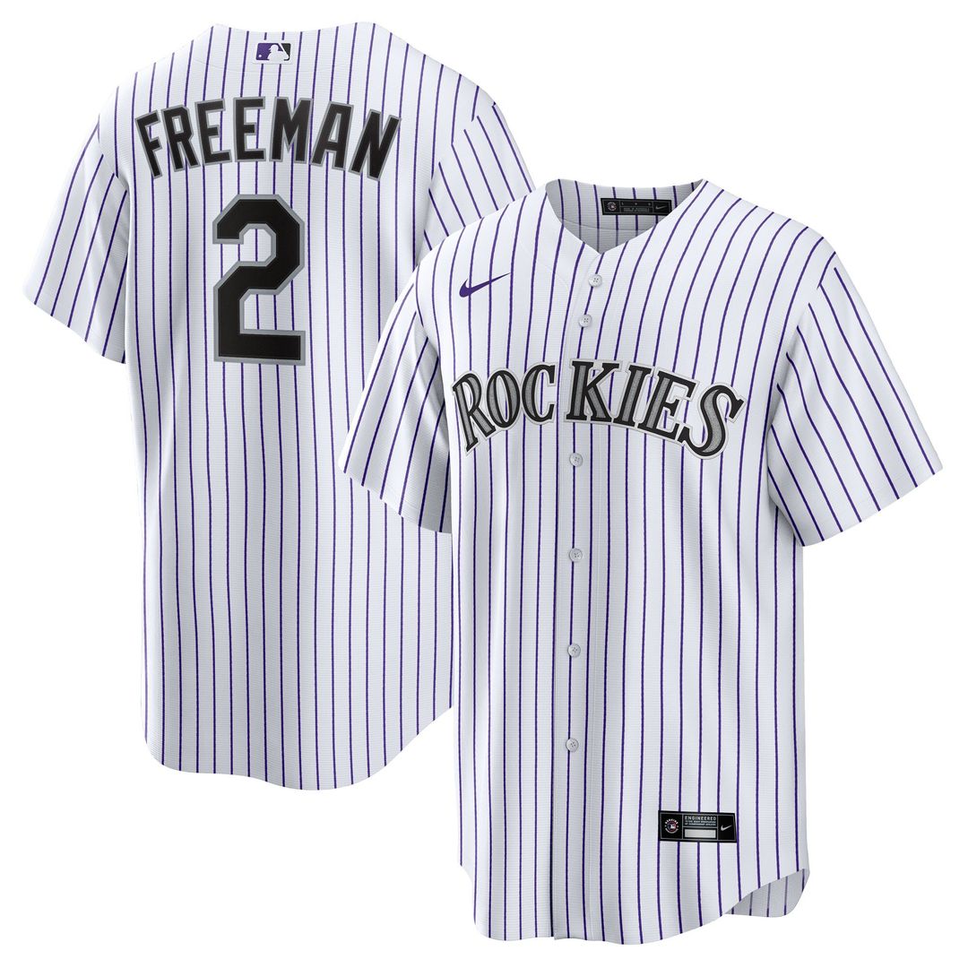 Tyler Freeman Colorado Rockies Nike Youth Home Replica Jersey - White