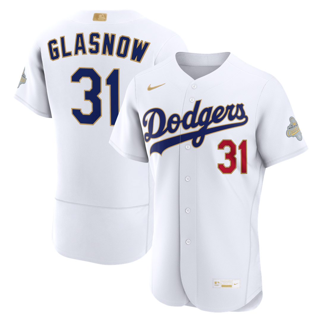 Tyler Glasnow Los Angeles Dodgers Nike 2026 Gold Collection Authentic Jersey - White