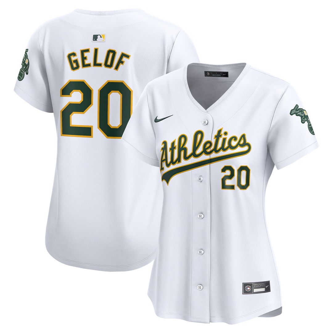 Zack Gelof Athletics Nike Women's Home Limited Player Jersey – White