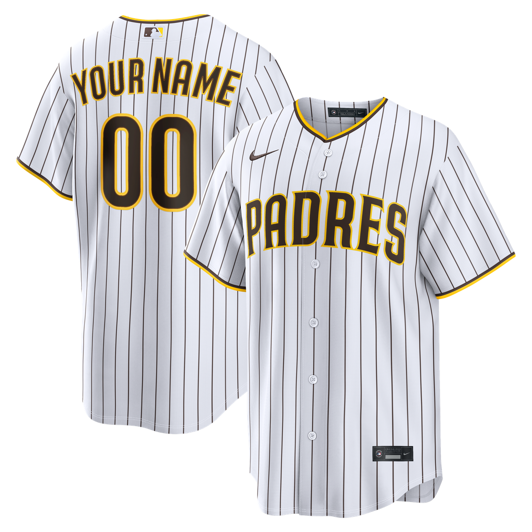 San Diego Padres Nike Home Replica Custom Jersey - White