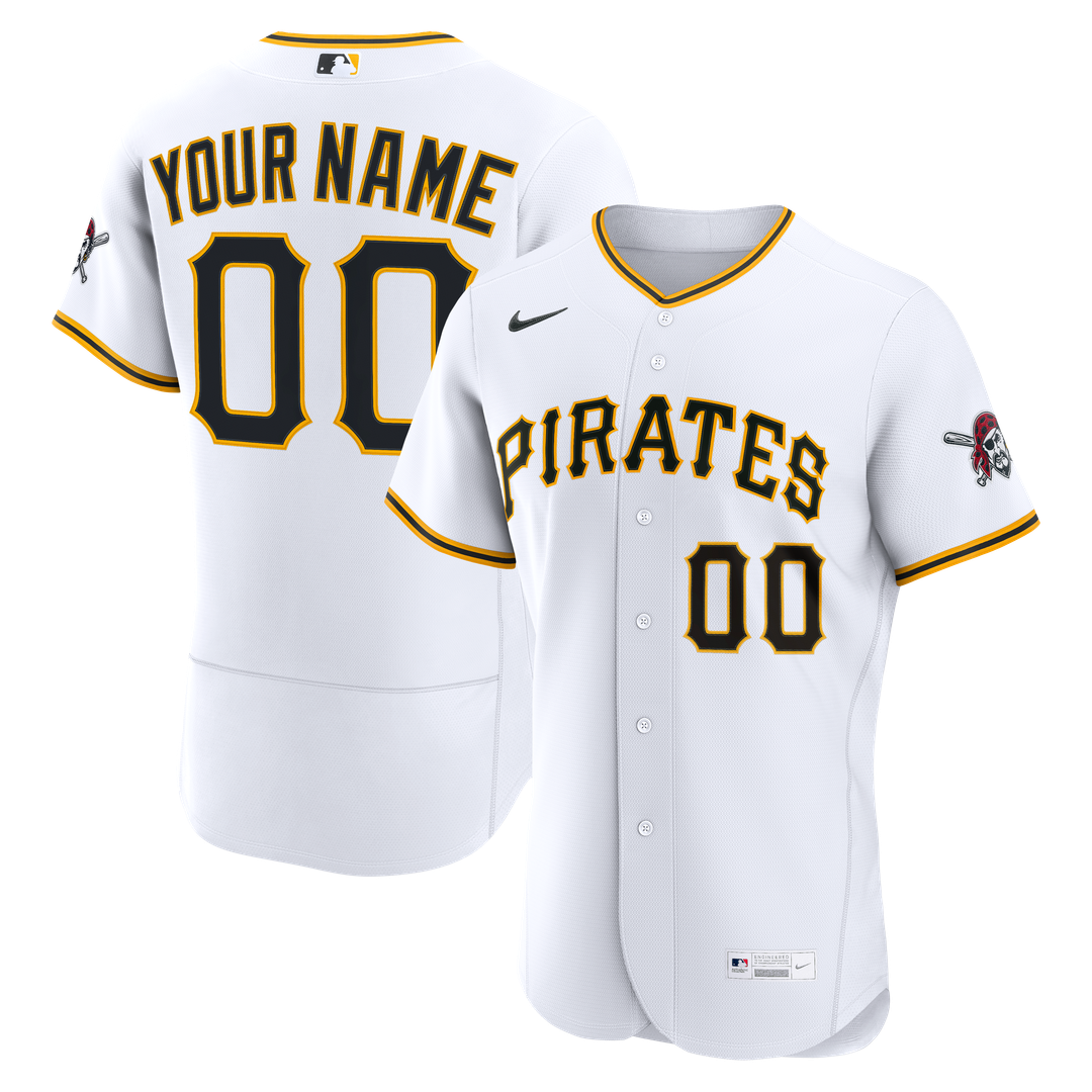 Pittsburgh Pirates Nike Home Authentic Custom Jersey - White