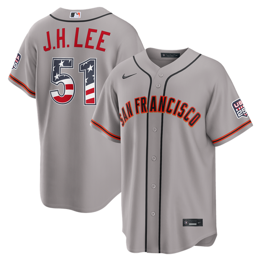 Jung Hoo Lee San Francisco Giants Nike USA 250 Fourth of July Road Stadium Jersey - Gray