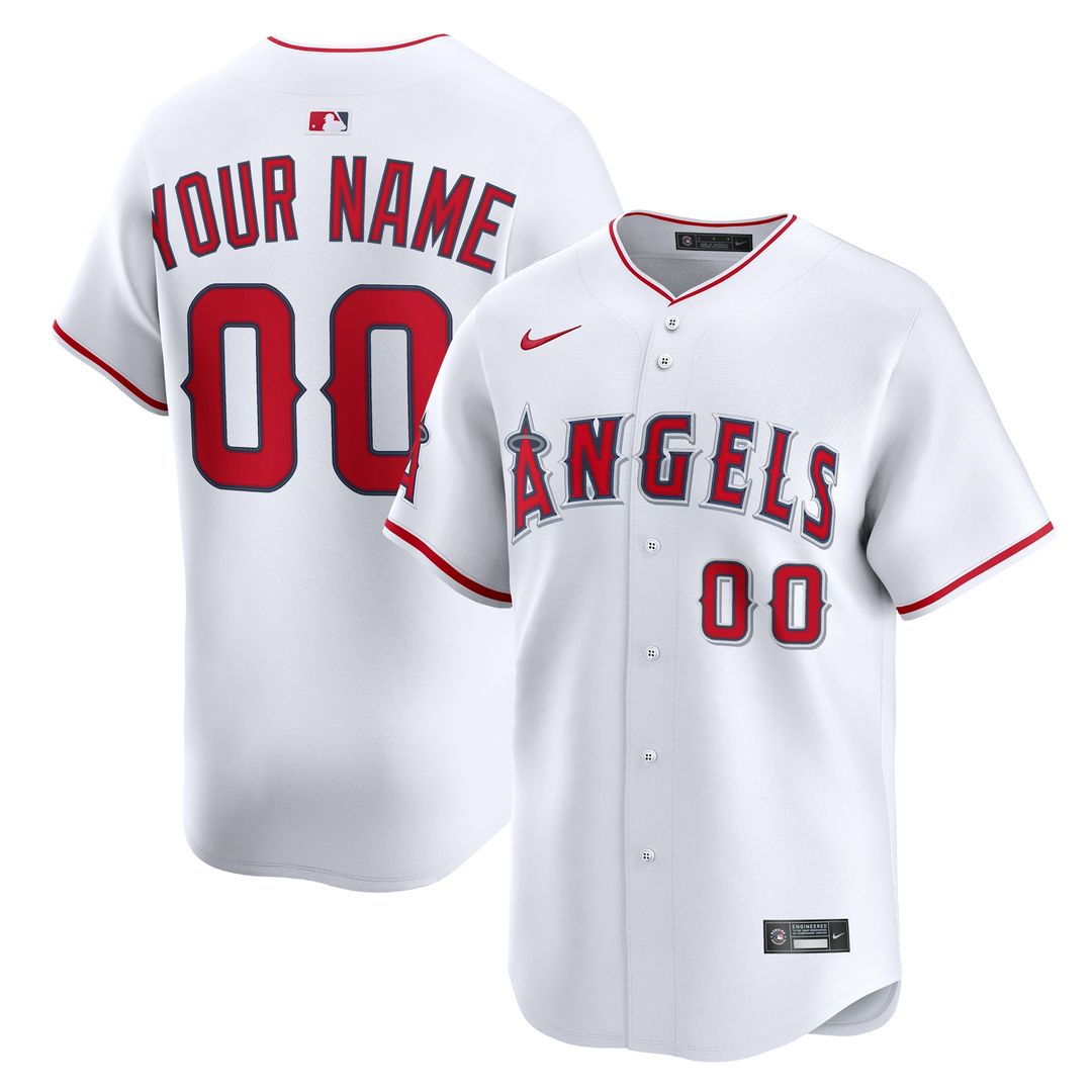 Los Angeles Angels Nike Home Limited Custom Jersey - White