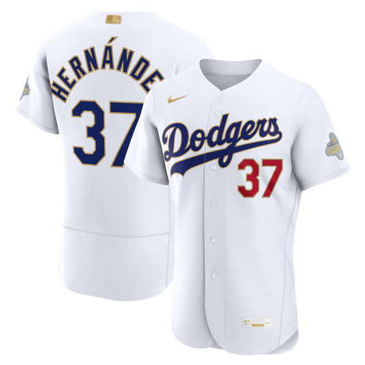 Teoscar Hernández Los Angeles Dodgers Nike 2026 Gold Collection Authentic Jersey - White