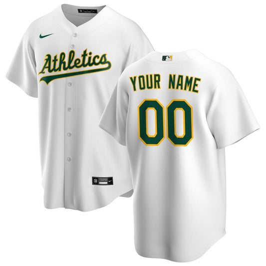 Athletics Nike Home Replica Custom Jersey - White