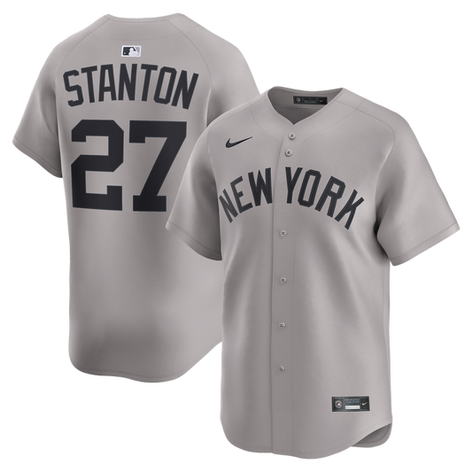 Giancarlo Stanton New York Yankees Nike Road Limited Jersey - Gray