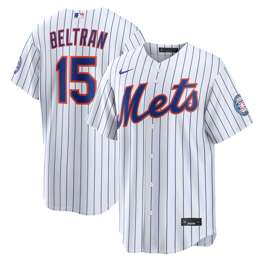 Carlos Beltran New York Mets Nike Home Replica 2026 Hall of Fame Patch Jersey - White