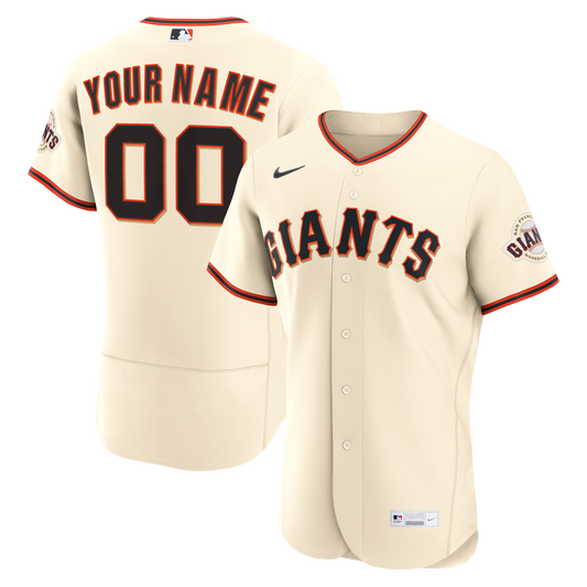 San Francisco Giants Nike Home Authentic Custom Jersey - Cream