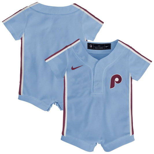 Philadelphia Phillies Nike Newborn Alternate Replica Romper Jersey - Light Blue