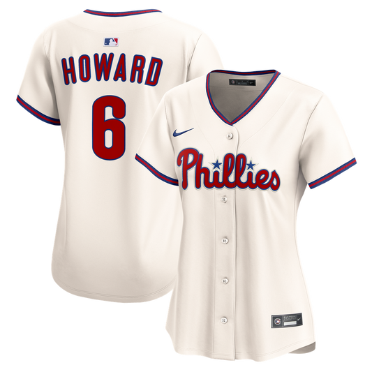 Ryan Howard Philadelphia Phillies Nike Women's Alternate 2 Limited Jersey – Cream