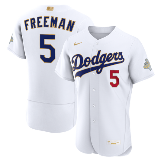 Freddie Freeman Los Angeles Dodgers Nike 2026 Gold Collection Authentic Jersey - White