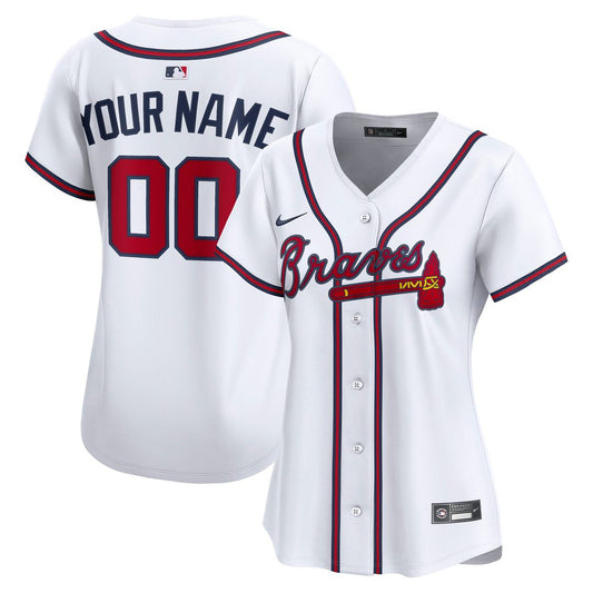Atlanta Braves Nike Women's Home Limited Custom Jersey - White