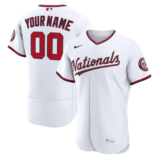 Washington Nationals Nike Home Authentic Custom Jersey - White
