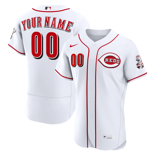 Cincinnati Reds Nike Home Authentic Custom Jersey - White