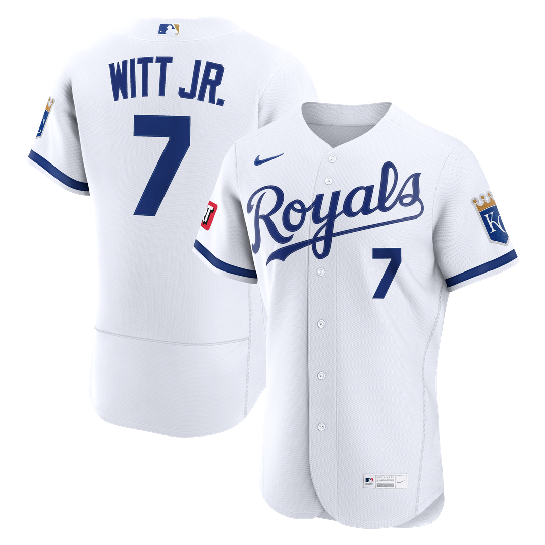 Bobby Witt Jr. Kansas City Royals Nike Home Authentic Sponsor Patch Jersey - White
