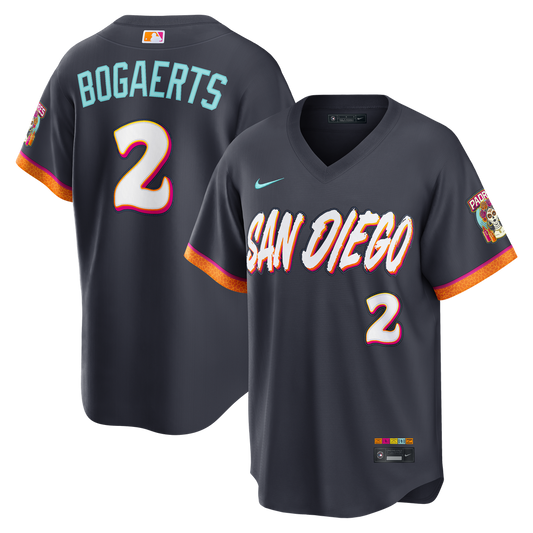Xander Bogaerts San Diego Padres Nike 2026 City Connect Stadium Jersey - Obsidian