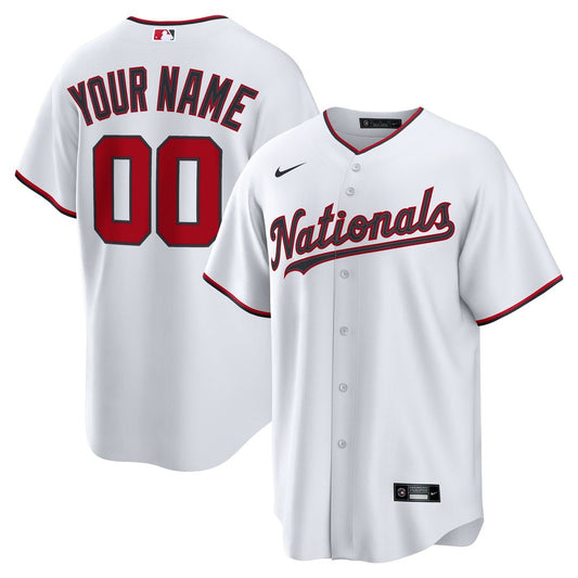 Washington Nationals Nike Home Custom Replica Jersey - White