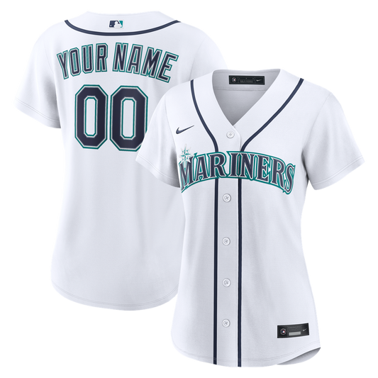 Seattle Mariners Nike Women's Home Replica Custom Jersey - White