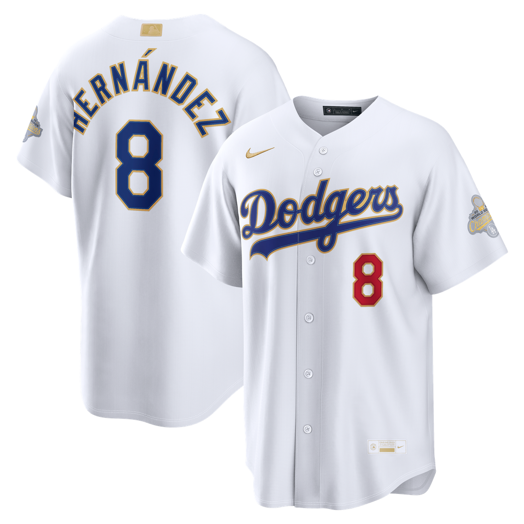 Enrique Hernández Los Angeles Dodgers Nike 2026 Gold Collection Stadium Jersey - White