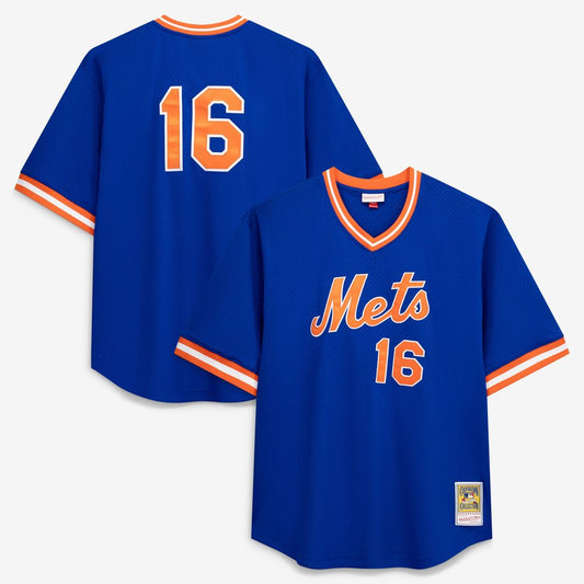 Dwight Gooden New York Mets Profile Big & Tall Cooperstown Collection Mesh Batting Practice Jersey - Royal