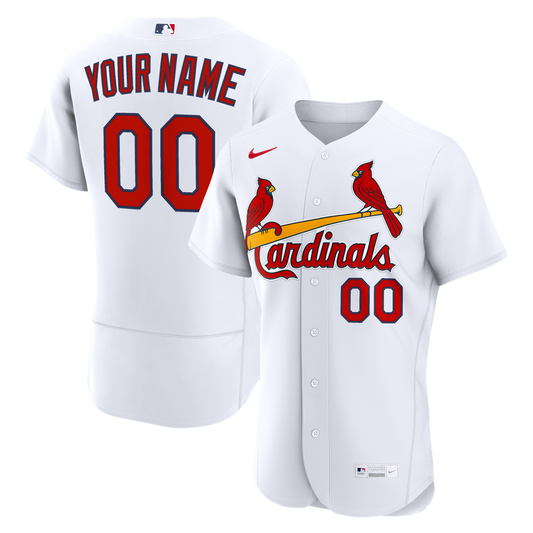St. Louis Cardinals Nike Home Authentic Custom Jersey - White
