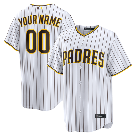 San Diego Padres Nike Home Replica Custom Jersey - White