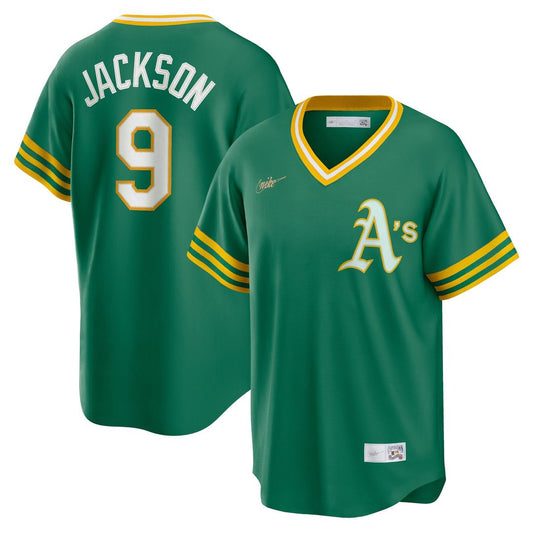 Reggie Jackson Athletics Nike Road Cooperstown Collection Player Jersey - Kelly Green