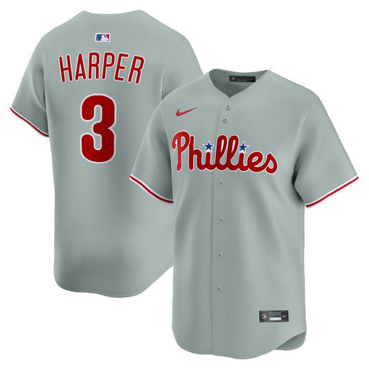 Bryce Harper Philadelphia Phillies Nike Road Limited Player Jersey - Gray