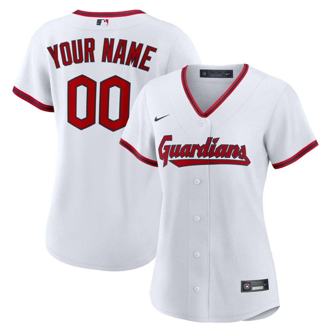 Cleveland Guardians Nike Women's Home Custom Replica 2.0 Jersey - White