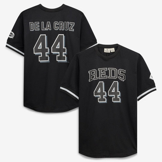 Elly De La Cruz Cincinnati Reds Fanatics Big & Tall Heavyweight Mesh Jersey - Black/White