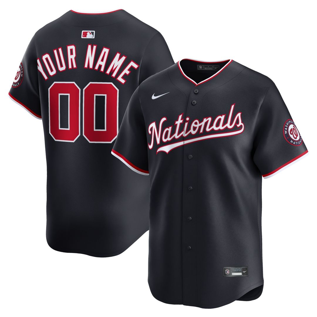 Washington Nationals Nike Alternate Limited Custom Jersey - Navy
