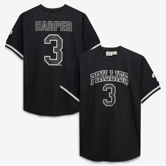 Bryce Harper Philadelphia Phillies Fanatics Big & Tall Heavyweight Mesh Jersey - Black/White
