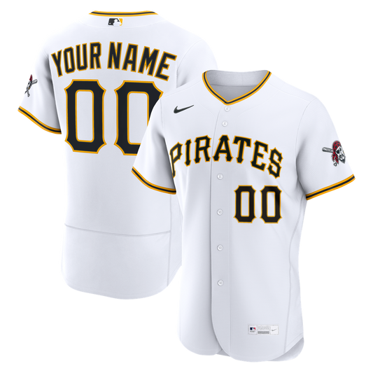 Pittsburgh Pirates Nike Home Authentic Custom Jersey - White